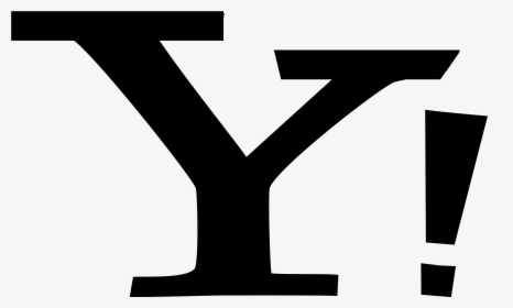 Yahoo Letter Logo With Exclamation Sign - Black Yahoo Logo, HD Png Download, Transparent PNG