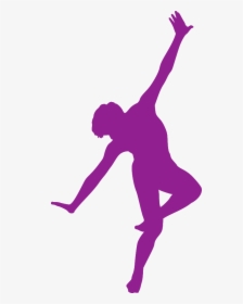 Purple Gymnast Silhouette Png Clipart , Png Download - Dance Silhouette Purple, Transparent Png, Transparent PNG