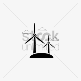 Wind Turbine Vector Image - Design, HD Png Download, Transparent PNG