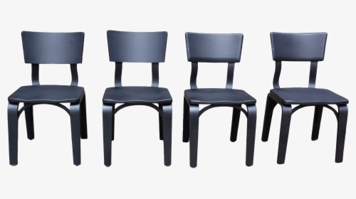 Vintage Mid Century Modern Set Of 4 Black Thonet Bentwood - Dining Chair, HD Png Download, Transparent PNG
