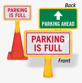 Cone Clipart Parking Lot Construction - Parking Full Signage, HD Png Download, Transparent PNG