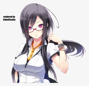 Another Random Anime Girl Render By Bakachasity On - Beautiful Anime Girl Black Hair, HD Png Download, Transparent PNG