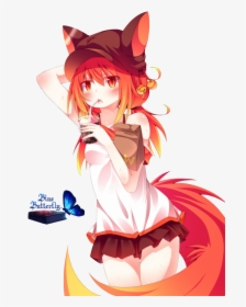 Fox Girl Cat Bunny - Cute Anime Fox Girl, HD Png Download, Transparent PNG