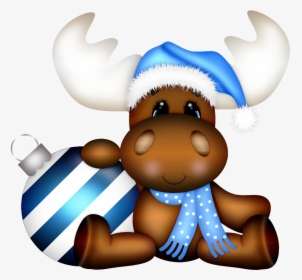 Moose Clipart Holiday - Christmas Clip Art Moose, HD Png Download, Transparent PNG