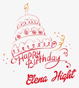 Elena Hight Happy Birthday Name Png - Happy Birthday Anjali Cake, Transparent Png, Transparent PNG