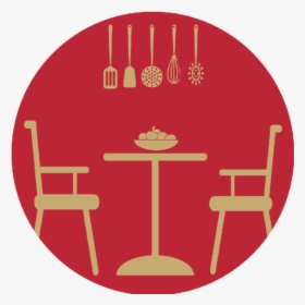 Kitchen Icons Round Coaster   Class - Emblem, HD Png Download, Transparent PNG