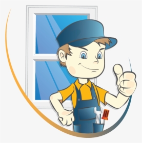 If You Have Misty Or Broken Windows, Locks, Handles - Man Fitting Window Cartoon, HD Png Download, Transparent PNG