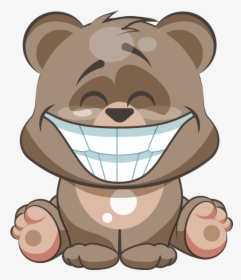 Transparent Bear Emoji Png - Bear Smiles Cartoon, Png Download, Transparent PNG