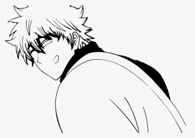 Emotion,black Hair,monochrome Photography - Gintoki Black And White, HD Png Download, Transparent PNG