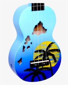 Mahalo Hawaii Blue Burst Soprano Ukulele - Mahalo Hawaii Blue Ukulele, HD Png Download, Transparent PNG