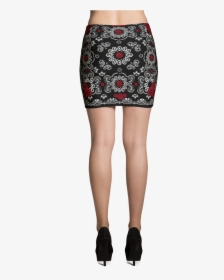 Image Of Rose 🌹 Paisley Print Mini Skirt - Black And White Diamond Plaid Skirt, HD Png Download, Transparent PNG