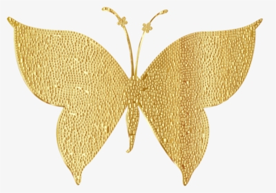 Gold Tiled Butterfly - Transparent Background Gold Butterfly Png, Png Download, Transparent PNG