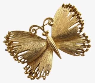 Antique Gold Butterfly Brooch, HD Png Download, Transparent PNG