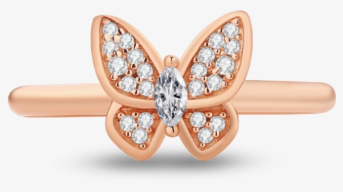 Rose Gold Butterfly Dream Rings - Engagement Ring, HD Png Download, Transparent PNG