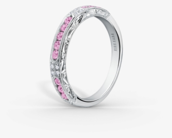 Charlotte Platinum Ladies Wedding Band Cottage Hill - Yellow Gold Pink Sapphire Wedding Bands, HD Png Download, Transparent PNG