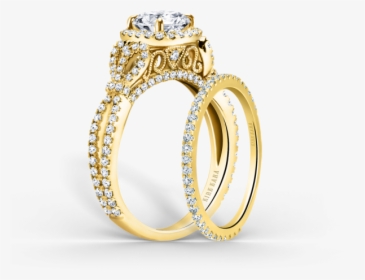 Pirouetta 18k Yellow Gold Ladies Wedding Band D - Kirk Kara Engagement Ring, HD Png Download, Transparent PNG