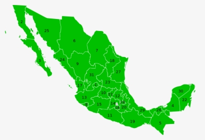 Blank Mexico Map Png, Transparent Png, Transparent PNG