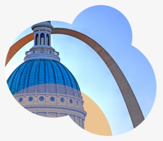 Louis Arch Behind The Courthouse - Old Courthouse, HD Png Download, Transparent PNG
