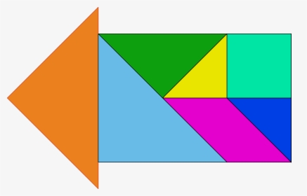 Tangram Shapes With 5 Pieces, HD Png Download, Transparent PNG
