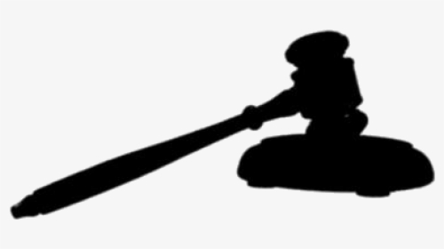 Black Judge Hammer Law Transparent Background - Silhouette, HD Png Download, Transparent PNG
