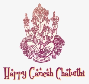 Happy Chaturthi Png Clipart - Happy Ganesh Chaturthi Png, Transparent Png, Transparent PNG