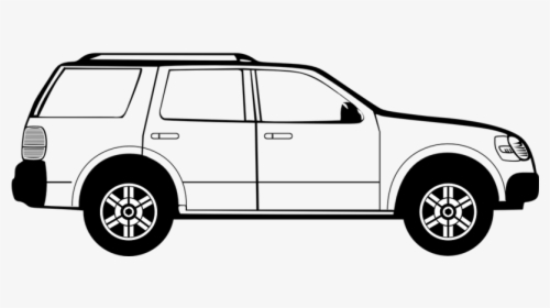 Suv, Vehicle, Suburban, Drive - Car Clipart Black And White, HD Png Download, Transparent PNG