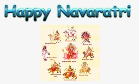 Happy Navaratri Png Hd Pics - 9 Days Of Navratri Devi Names, Transparent Png, Transparent PNG