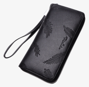 Fashion Cowhide Leather Long Wallet Male Zipper Clutch - Wallet, HD Png Download, Transparent PNG