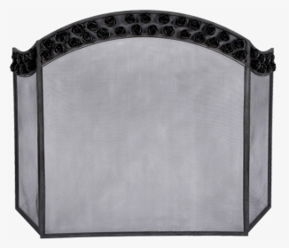 Black Bianca Rose Pattern 3-panel Fireplace Screen - Arch, HD Png Download, Transparent PNG