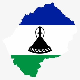 Lesotho Flag Map Png, Transparent Png, Transparent PNG