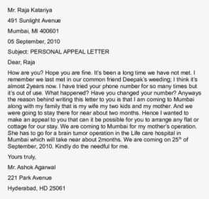 Cover Letter Résumé Application For Employment Scholarship - Appeal Letter To Nea, HD Png Download, Transparent PNG