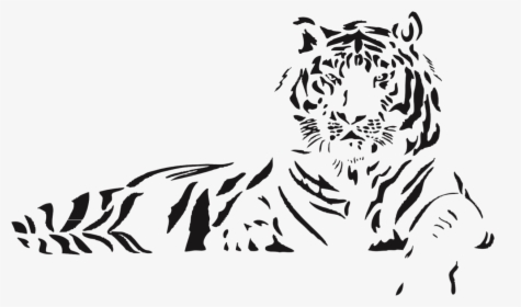 Tiger By Black And White .png, Transparent Png, Transparent PNG