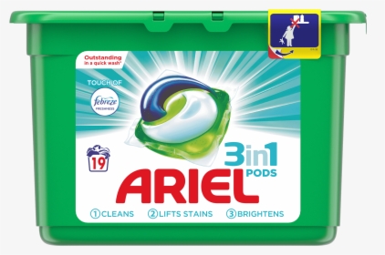 Ariel 3in1 Pods Washing Tablets With A Touch Of Febreze - Ariel 3in1 Pods Color, HD Png Download, Transparent PNG