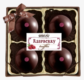 Raspberry 4pc With Label - Chocolate, HD Png Download, Transparent PNG