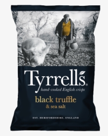 Black Truffle & Sea Salt - Tyrrells Black Truffle Crisps, HD Png Download, Transparent PNG