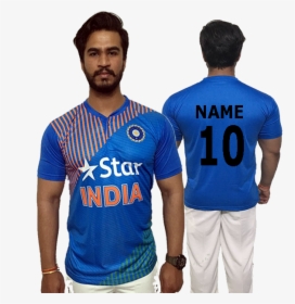 Transparent Indian Cricket Team Png - India Cricket Jersey Png, Png Download, Transparent PNG