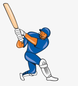 Cricket Player Png - Cricket Cartoon Images Hd, Transparent Png, Transparent PNG