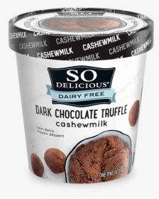Dark Chocolate Truffle Cashewmilk Frozen Dessert   - So Delicious Cashew Milk Ice Cream Vanilla, HD Png Download, Transparent PNG