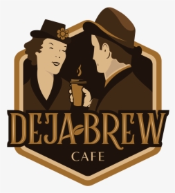 Deja Brew Cafe Logo Design - Graphic Design, HD Png Download, Transparent PNG