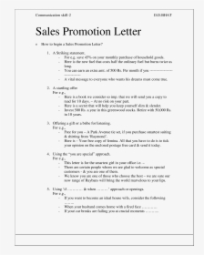 Sales Promotion Letter Main Image - Templates Promotion Letter To Customer, HD Png Download, Transparent PNG