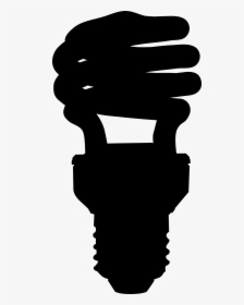 Cfl Bulb Silhouette Clip Arts - Led Bulb Silhouette, HD Png Download, Transparent PNG