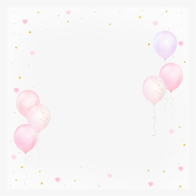 #balloon #glitter #ribbon #love #colorful #pastel #frame - Balloon, HD Png Download, Transparent PNG