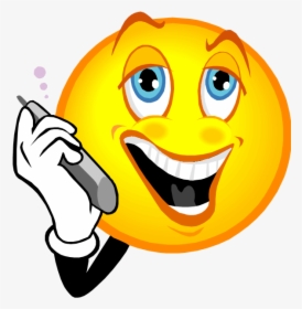 Call Duration Summaries Crazy Face Emoticon Facebook - Smiley Face On The Phone, HD Png Download, Transparent PNG