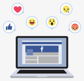 Facebook-computer - Laptop With Social Media Png, Transparent Png, Transparent PNG