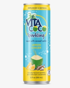 Lemon Ginger - Vita Coco Sparkling Water, HD Png Download, Transparent PNG