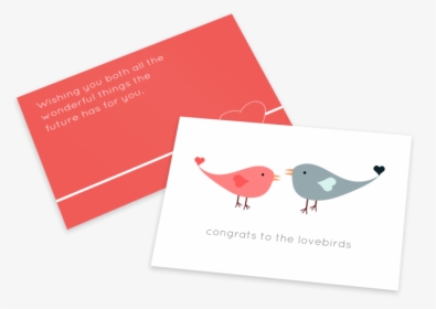 Wedding Lovebirds Card Template Preview - Paper, HD Png Download, Transparent PNG