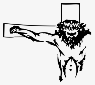 Christian Cross Crucifix Clip Art - Jesus On The Cross Svg, HD Png Download, Transparent PNG