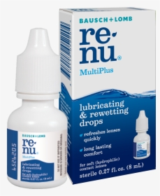 Renu Multiplus Lubricating And Rewetting Drops For - Renu Contact Lens Drops, HD Png Download, Transparent PNG