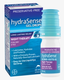 Product Packaging And Bottle Of Hydrasense Eye Drops - Plastic Bottle, HD Png Download, Transparent PNG
