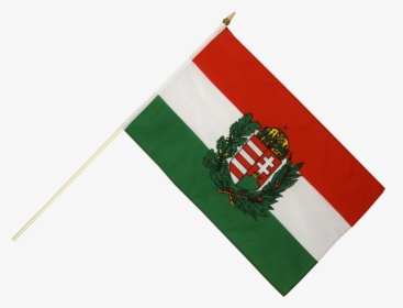 Hungary With Coat Of Arms Hand Waving Flag - Ungarn Flagge, HD Png Download, Transparent PNG